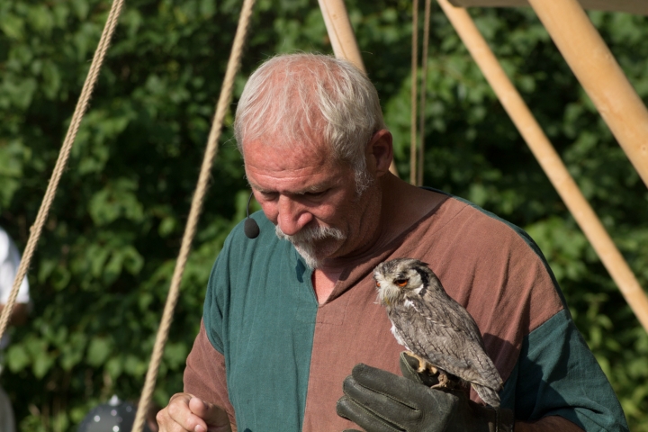 Falkner Achim und seine liebenswerten Vögel (4)